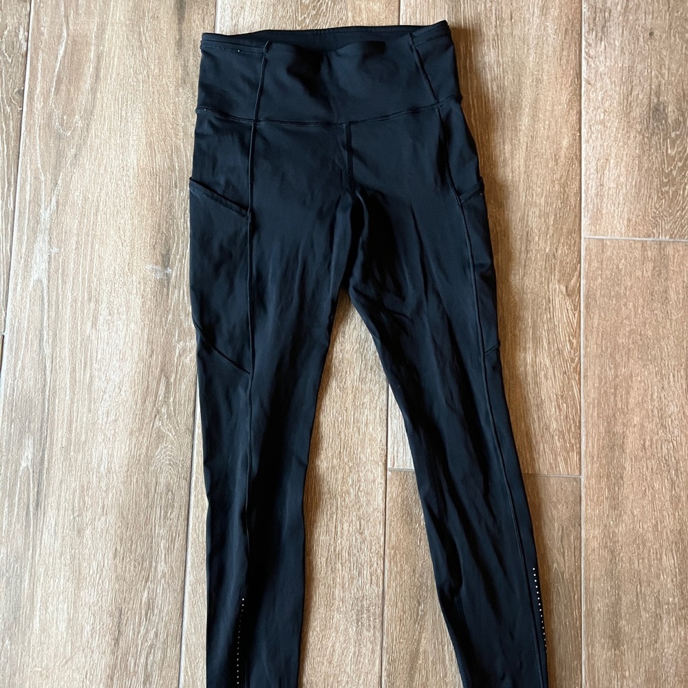 Lululemon Fast and Free High-Rise Leggings – Black, Size 6